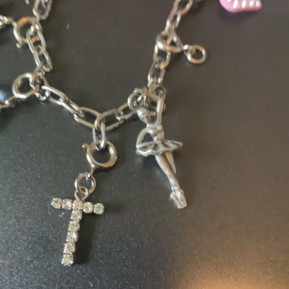 SUPER CUTE CHARM BRACELET GLITTER HEART +++ - Picture 4 of 5